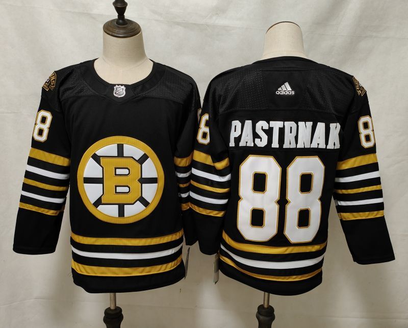 Boston Bruins #88 David Pastrnak Bruins 100 88# Black Hockey Jersey hockey jersey product view 1
