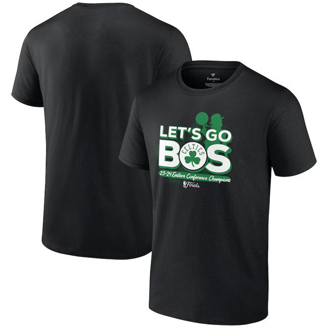 Boston Celtics Black 2024 Eastern Conference Champions Layup Drill T-Shirt Basketball Jersey basketball jersey product view 1