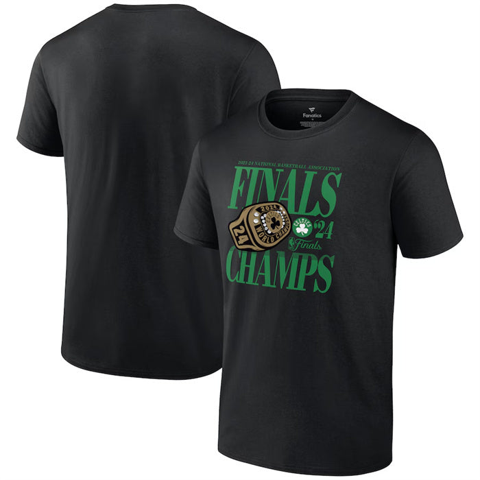Boston Celtics Black 2024 Finals Champions Ball Screen Ring T-Shirt Basketball Jersey basketball jersey product view 1