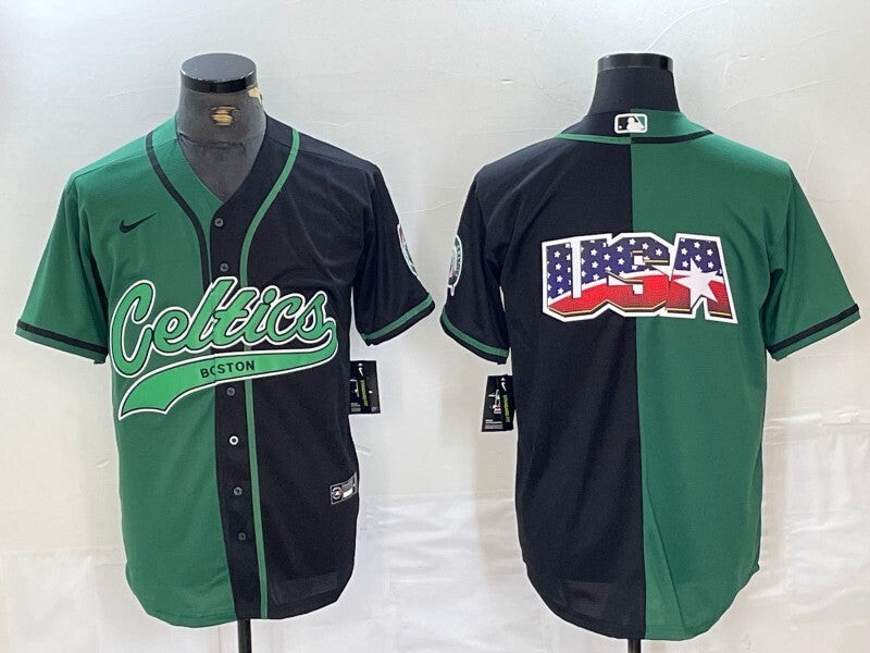 Boston Celtics Celtics Collaboration Style 5 Basketball Jersey basketball jersey product view 1