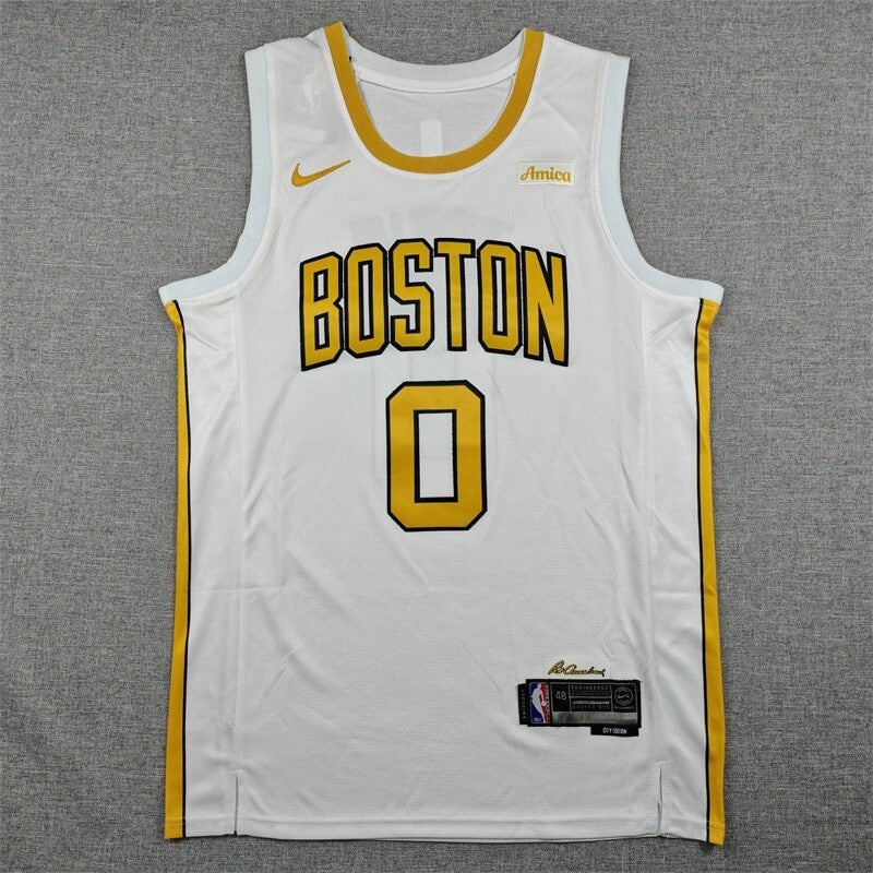 Boston Celtics #0 Jayson Tatum 26 0 White City Edition Style 4 Basketball Jersey basketball jersey product view 1