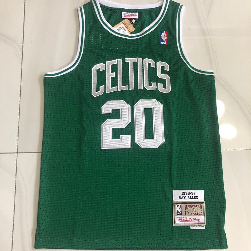 Boston Celtics #20 Ray Allen Authentic jersey green Style 6 Basketball Jersey basketball jersey product view 1