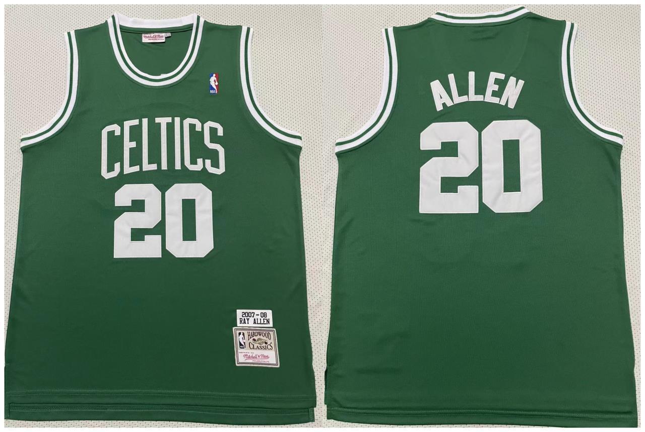 Boston Celtics #20 Ray Allen Celtics 20 # 2007-08 Classic Retro Jersey Style 2 Basketball Jersey basketball jersey product view 1