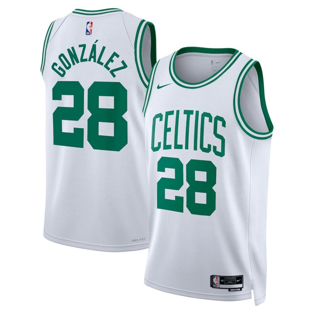 Boston Celtics #28 Hugo González Swingman Jersey - Association Edition - White Basketball Jersey basketball jersey product view 1