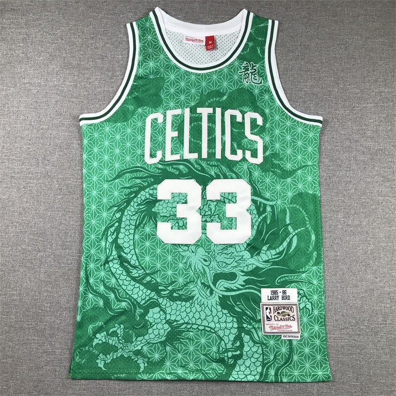 Boston Celtics #33 Larry Bird Celtics 33 Year of Dragon Limited s-xxl Style 2 Basketball Jersey basketball jersey product view 1