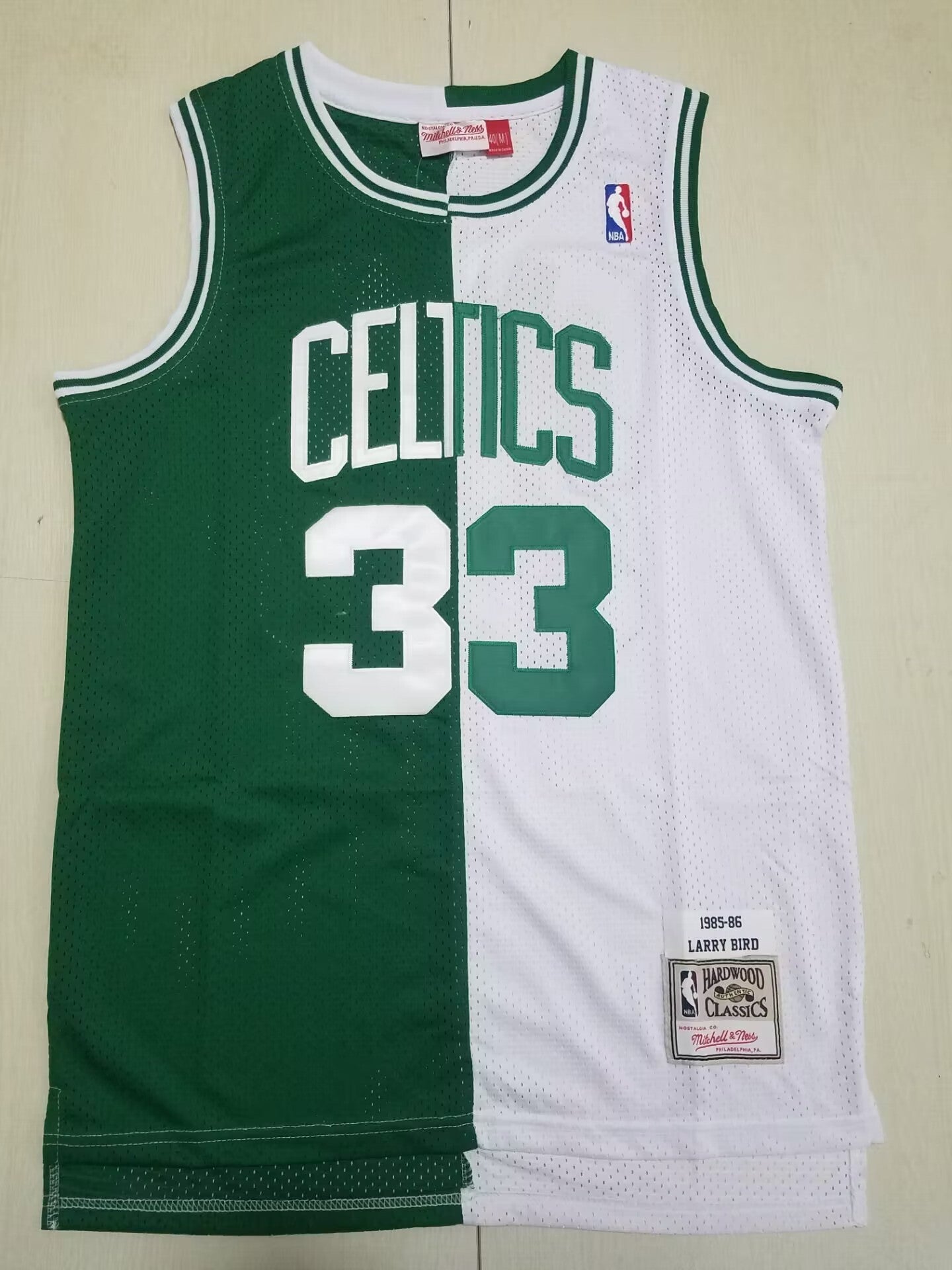 Boston Celtics #33 Larry Bird Celtics 33 Yin-Yang Edition S-XXL Style 4 Basketball Jersey basketball jersey product view 1