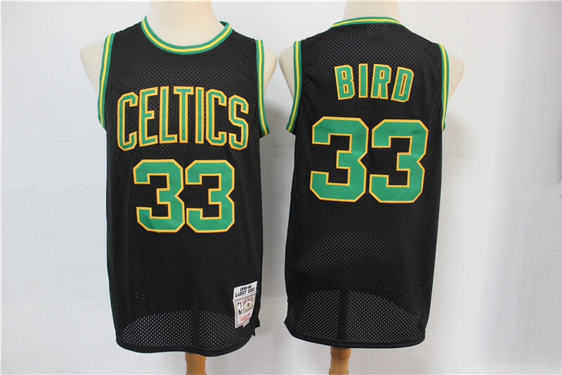 Boston Celtics #33 Larry Bird Celtics 33 # Black Classic Retro Limited Edition Jersey Basketball Jersey basketball jersey product view 1
