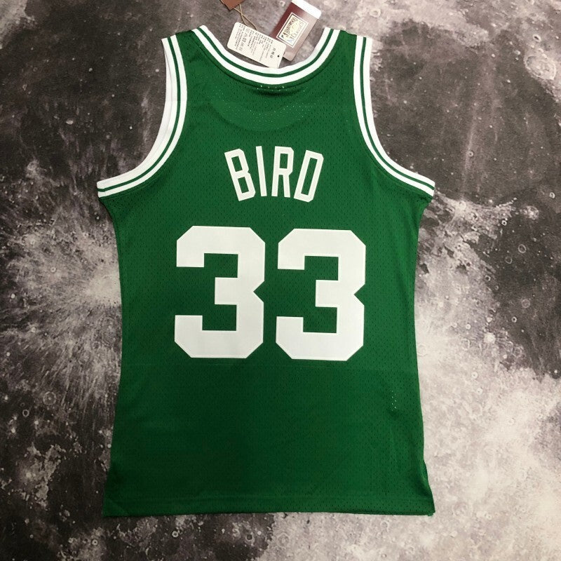 Boston Celtics #33 Larry Bird sw Celtics 86 Season 33 # Bird Style 1 Basketball Jersey basketball jersey product view 1