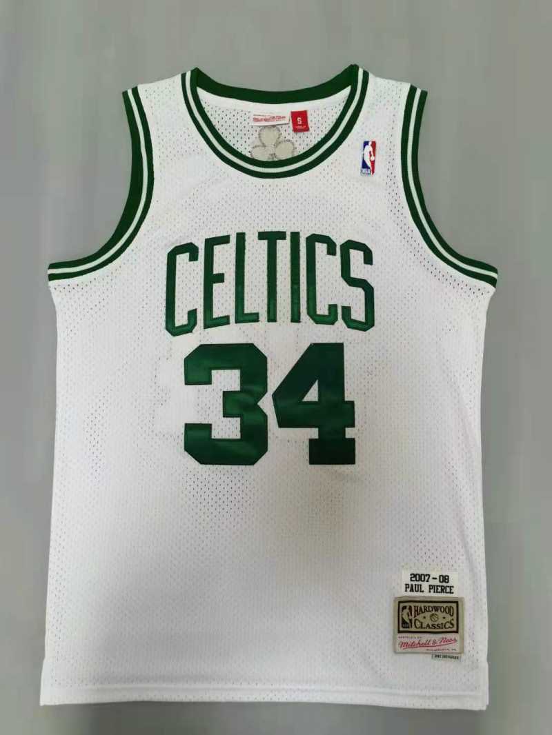 Boston Celtics #34 Paul Pierce Celtics 34# Retro - White Style 2 Basketball Jersey basketball jersey product view 1