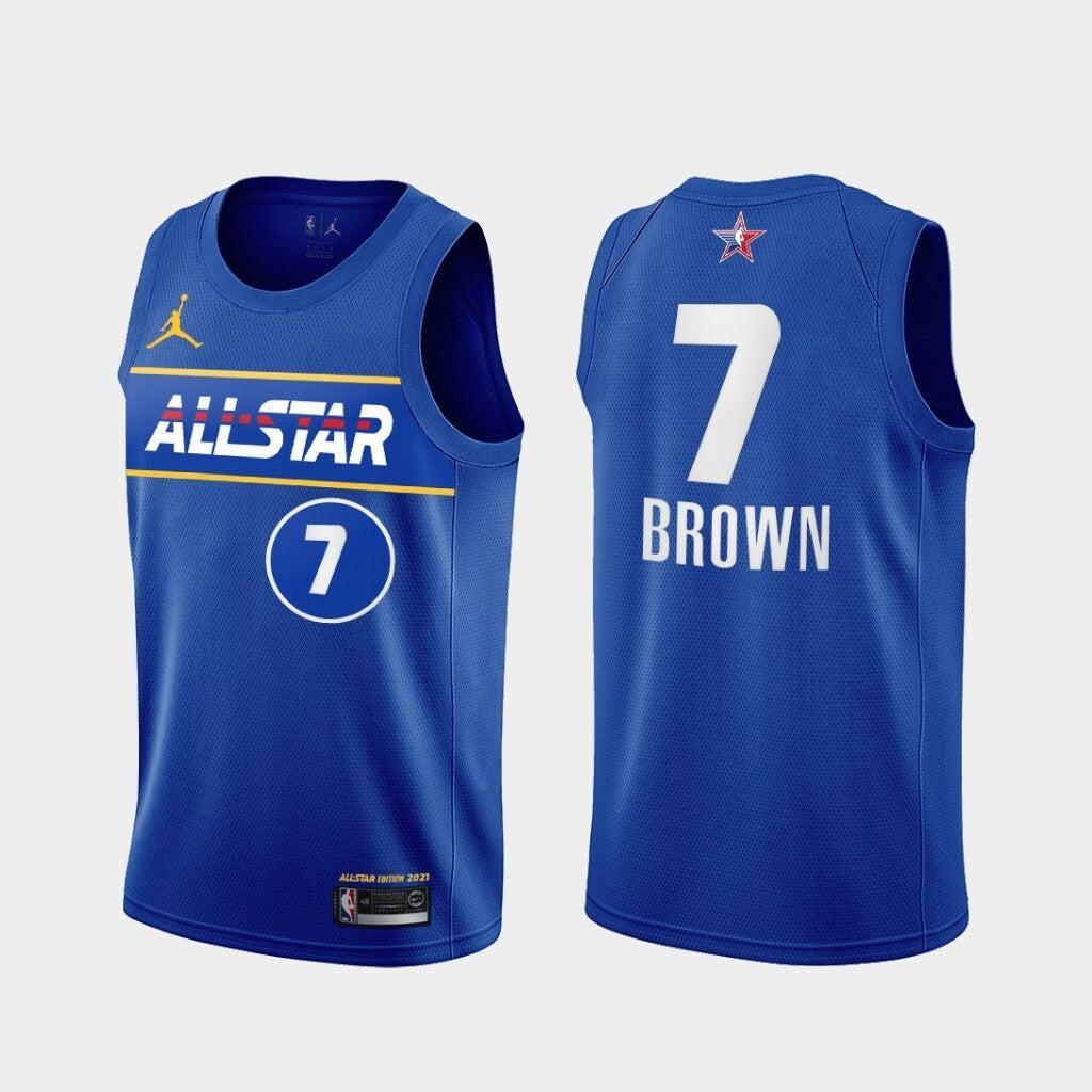 Boston Celtics #7 Jaylen Brown 2021-all-star-eastern-conference-blue-celtics-jersey.jpg Basketball Jersey basketball jersey product view 1