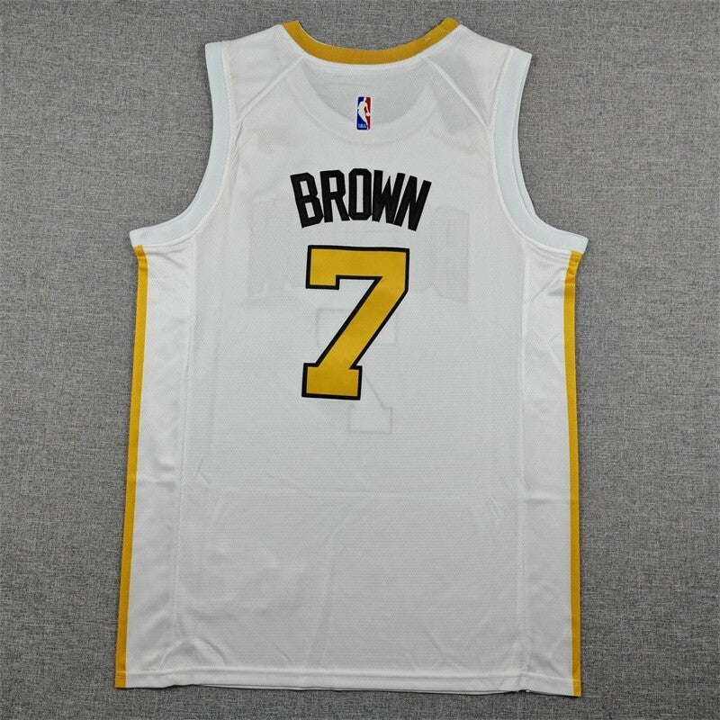 Boston Celtics #7 Jaylen Brown 26 7 White City Edition Style 1 Basketball Jersey basketball jersey product view 1