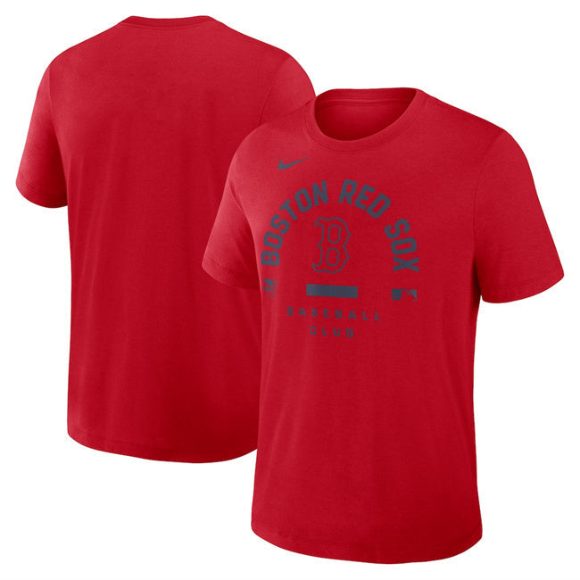 Boston Red Sox Red Collection Early Work Tri-Blend Dri-FIT T-Shirt Baseball Jersey baseball jersey product view 1