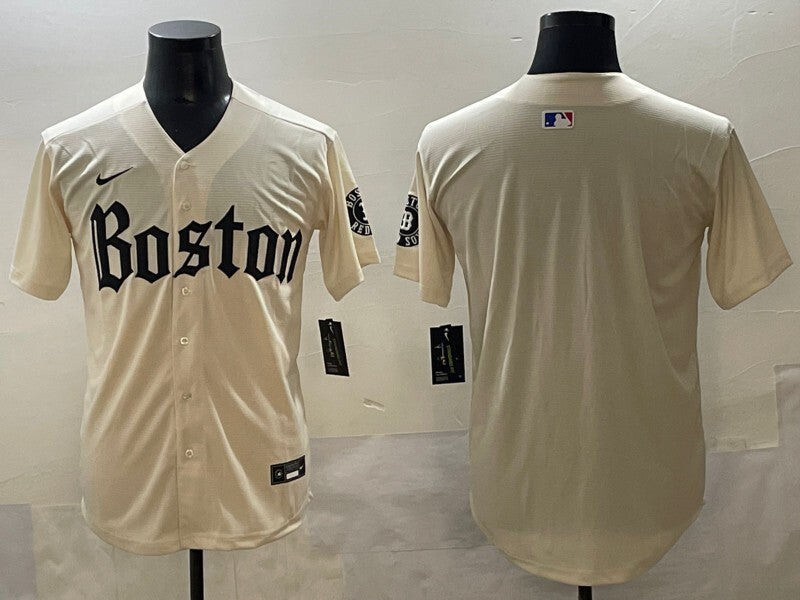 Boston Red Sox Red Sox 5 Collaboration Style 2 Baseball Jersey baseball jersey product view 1