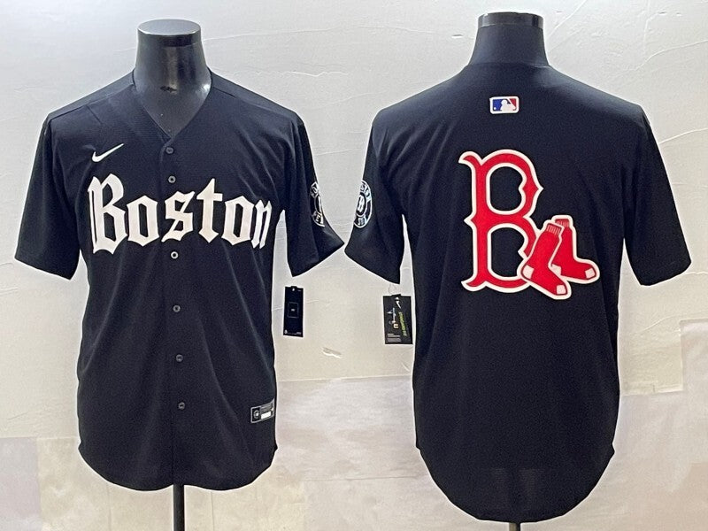 Boston Red Sox Red Sox 5 Collaboration Style 3 Baseball Jersey baseball jersey product view 1