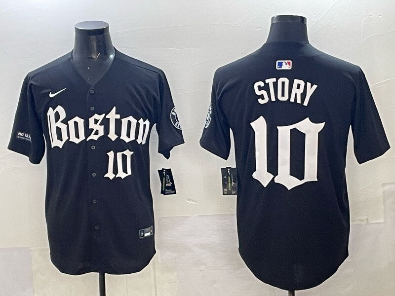 Boston Red Sox #10 Trevor Story Red Sox 5 Collaboration Baseball Jersey baseball jersey product view 1