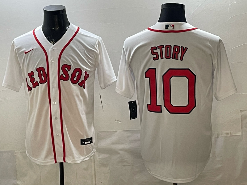 Boston Red Sox #10 Trevor Story Red Sox Adult Style 2 Baseball Jersey baseball jersey product view 1