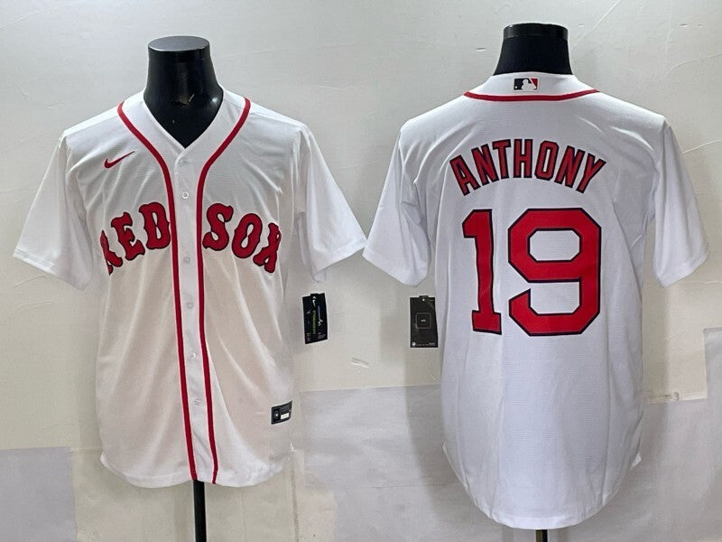 Boston Red Sox #19 Roman Anthony Red Sox Adult Style 7 Baseball Jersey baseball jersey product view 1