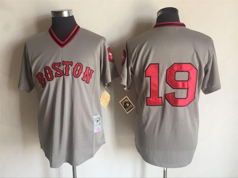 Boston Red Sox #19 Style 2 Baseball Jersey baseball jersey product view 1