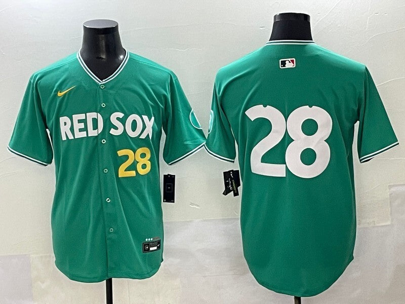 Boston Red Sox #28 Kristian Campbell Red Sox Collaboration Style 1 Baseball Jersey baseball jersey product view 1