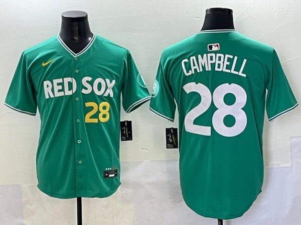 Boston Red Sox #28 Kristian Campbell Red Sox Collaboration Style 6 Baseball Jersey baseball jersey product view 1