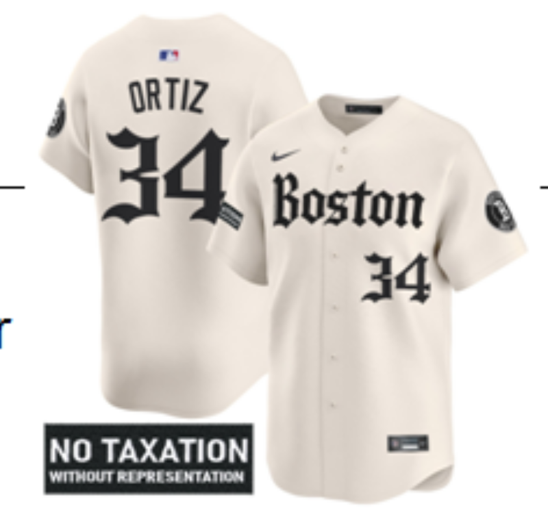 Boston Red Sox #34 David Ortiz Red Sox 5 Collaboration 2 Baseball Jersey baseball jersey product view 1