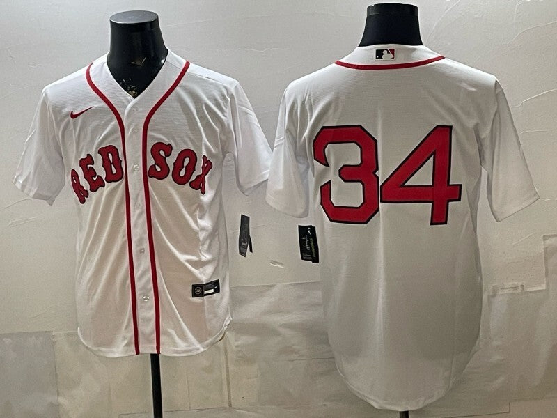 Boston Red Sox #34 David Ortiz Red Sox Adult .png Baseball Jersey baseball jersey product view 1