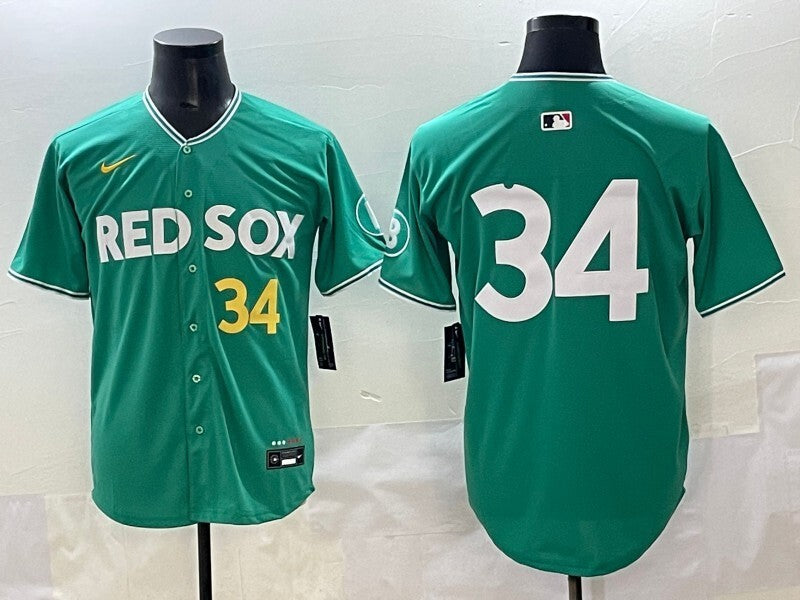 Boston Red Sox #34 David Ortiz Red Sox Collaboration Style 4 Baseball Jersey baseball jersey product view 1