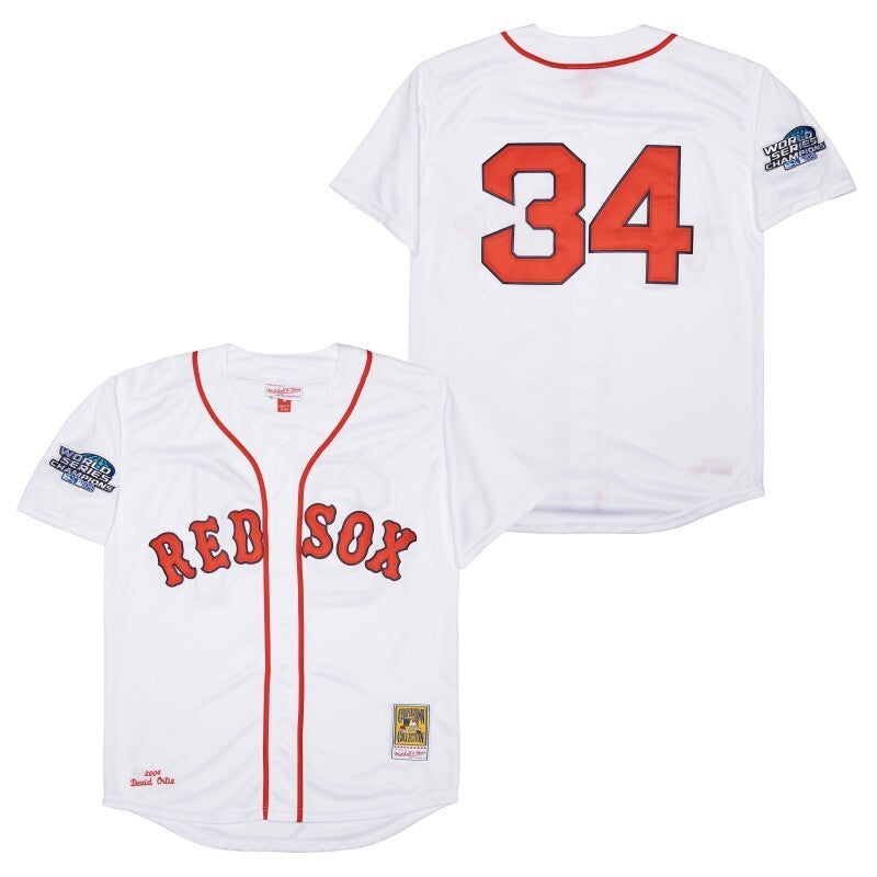 Boston Red Sox #34 David Ortiz Style 1 Baseball Jersey baseball jersey product view 1