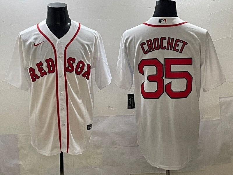 Boston Red Sox #35 Garrett Crochet Red Sox Adult Baseball Jersey baseball jersey product view 1