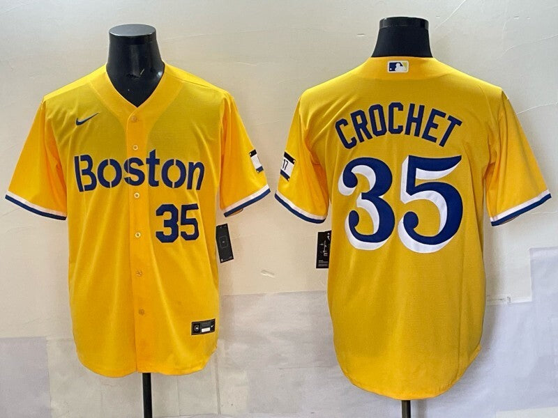 Boston Red Sox #35 Garrett Crochet Red Sox City Adult Style 2 Baseball Jersey baseball jersey product view 1