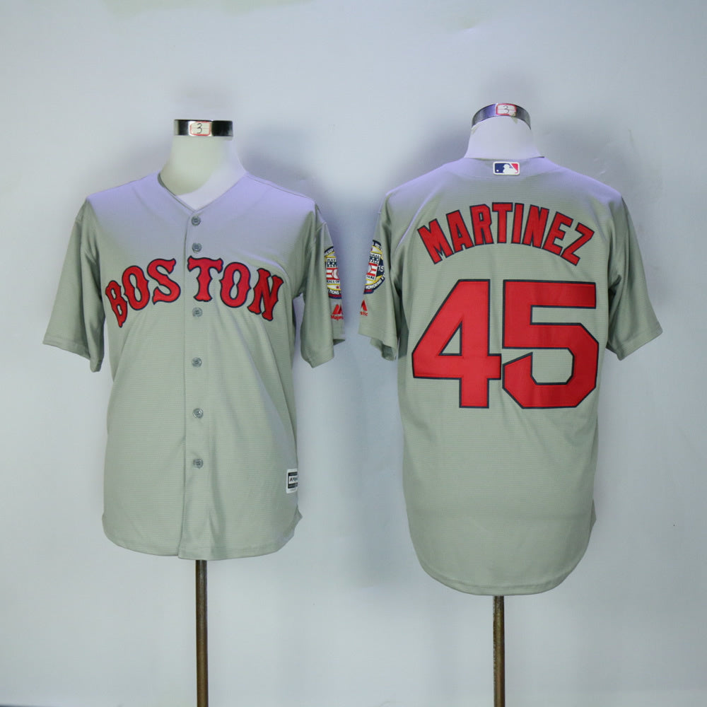 Boston Red Sox #45 Red Sox 45 Gray Fan Edition Baseball Jersey baseball jersey product view 1