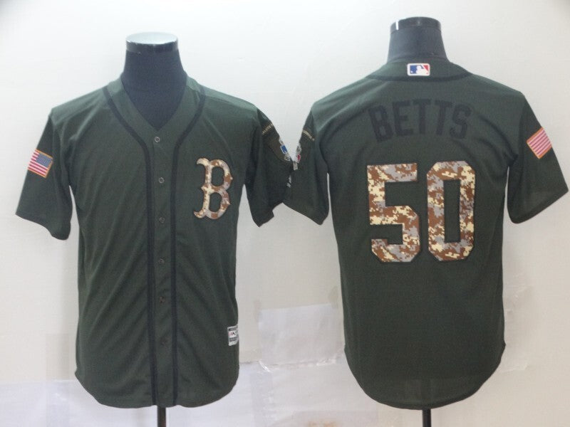 Boston Red Sox #50 Mookie Betts Style 1 Baseball Jersey baseball jersey product view 1