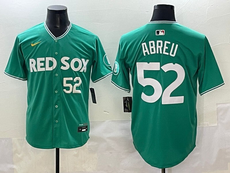 Boston Red Sox #52 Wilyer Abreu Red Sox Collaboration Style 2 Baseball Jersey baseball jersey product view 1