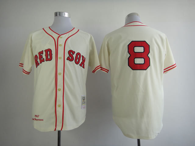 Boston Red Sox #8 Style 1 Baseball Jersey baseball jersey product view 1