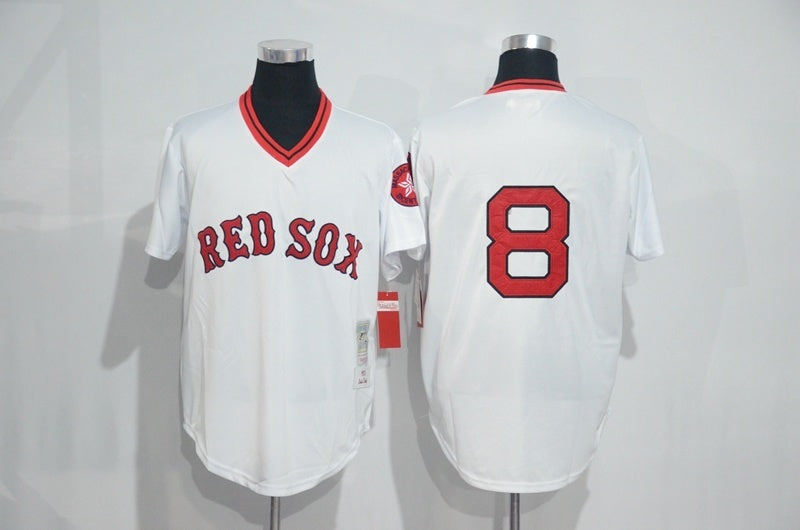 Boston Red Sox #8 Style 3 Baseball Jersey baseball jersey product view 1