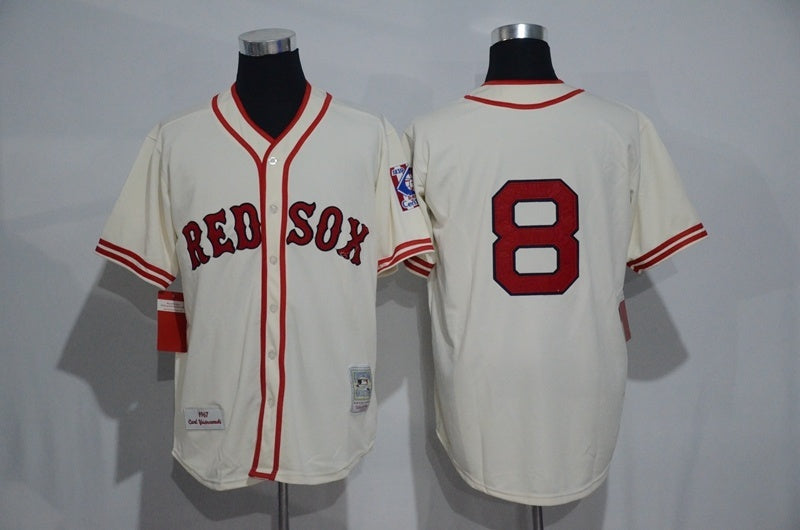 Boston Red Sox #8 Style 5 Baseball Jersey baseball jersey product view 1