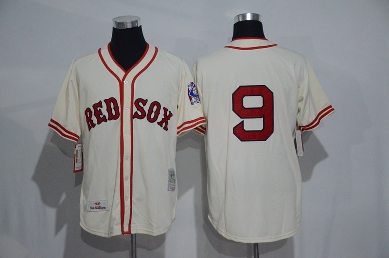 Boston Red Sox #9 Style 1 Baseball Jersey baseball jersey product view 1