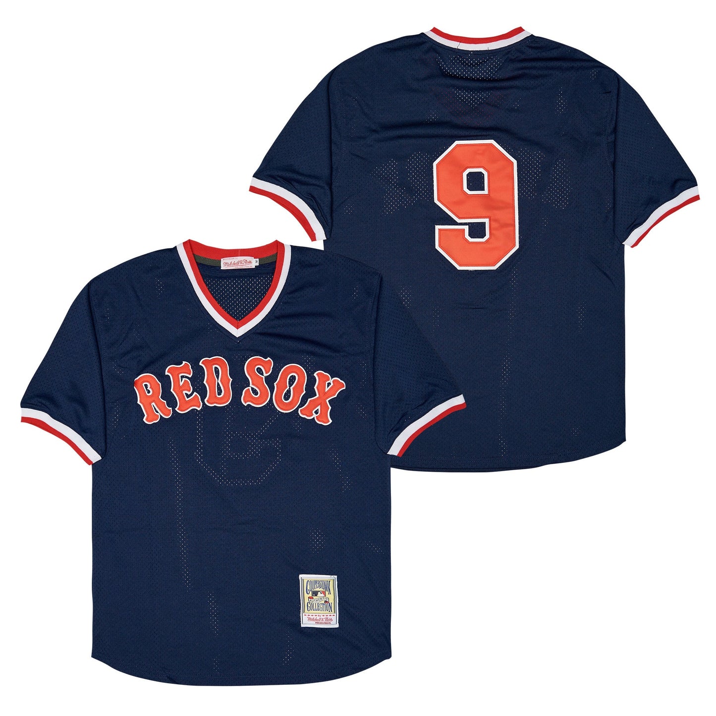 Boston Red Sox #9 Ted Williams Style 1 Baseball Jersey baseball jersey product view 1