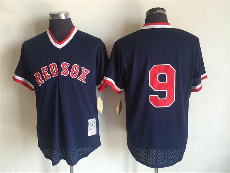 Boston Red Sox #9 Ted Williams Style 3 Baseball Jersey baseball jersey product view 1