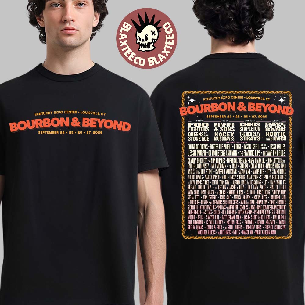 Bourbon And Beyond 2026 Festival Full Lineup In Louisville Kentucky At Kentucky Expo Center On September 24 25 26 27 2026 T-Shirt - T-Shirt, Sweatshirt, Hoodie