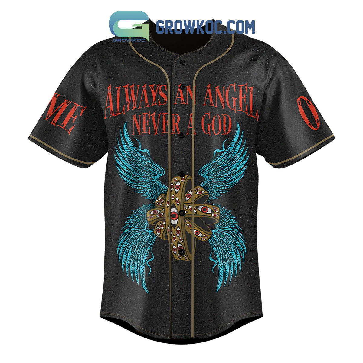 Boygenius Hollywood Bowl Alvays An Angel Never A God Personalized Baseball Jersey baseball jersey product view 2