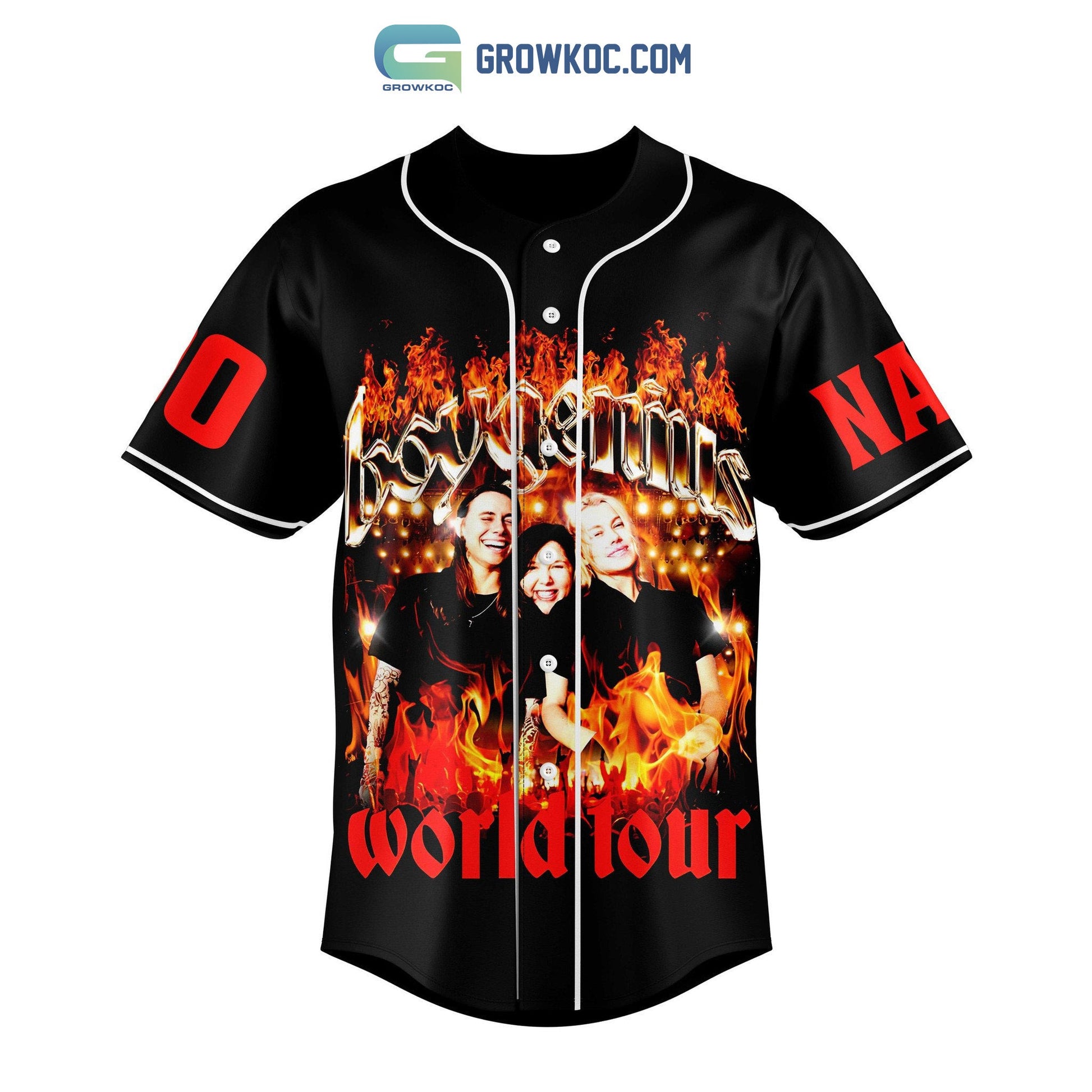 Boygenius World Tour Personalized Baseball Jersey baseball jersey product view 2