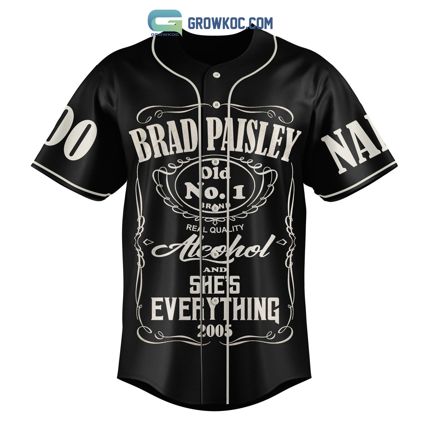 Brad Paisley She’s Everything I Ever Wanted And Everything I Need Personalized Baseball Jersey baseball jersey product view 2