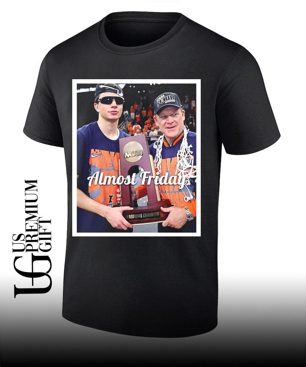 Brad Underwood Illinois Fighting Illini Final Four trophy shirt Unisex T-shirt, Sweatshirt, Hoodie, Long Sleeve Tee - T-Shirt, Sweatshirt, Hoodie