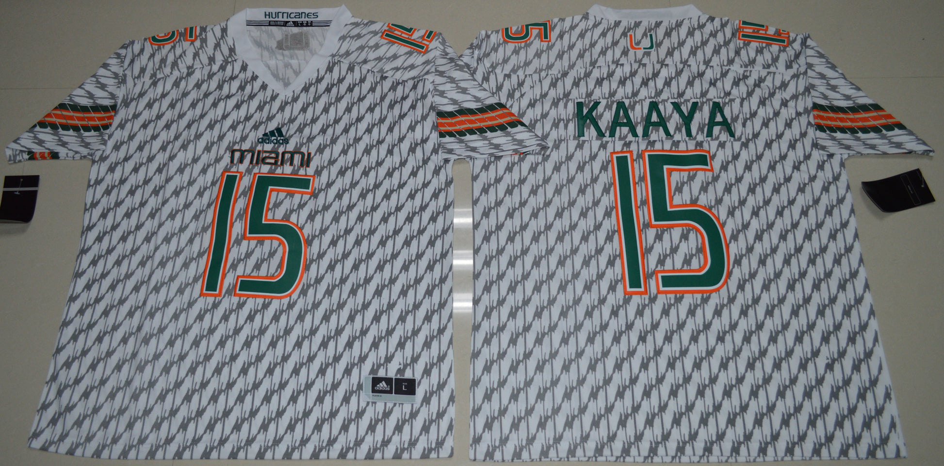 Brad Kaaya 15 White 2016 College Football Jersey football jersey product view 1