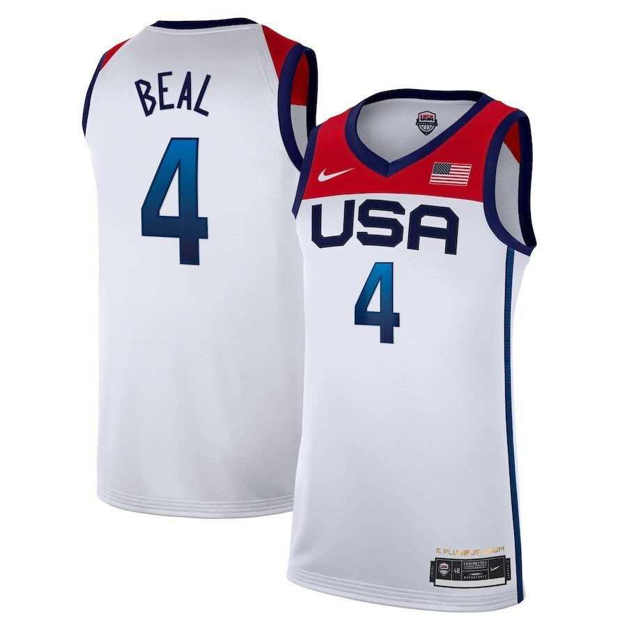 Bradley Beal USA Basketball 2020 Summer Olympics Player Jersey - White Style 1 Basketball Jersey basketball jersey product view 1