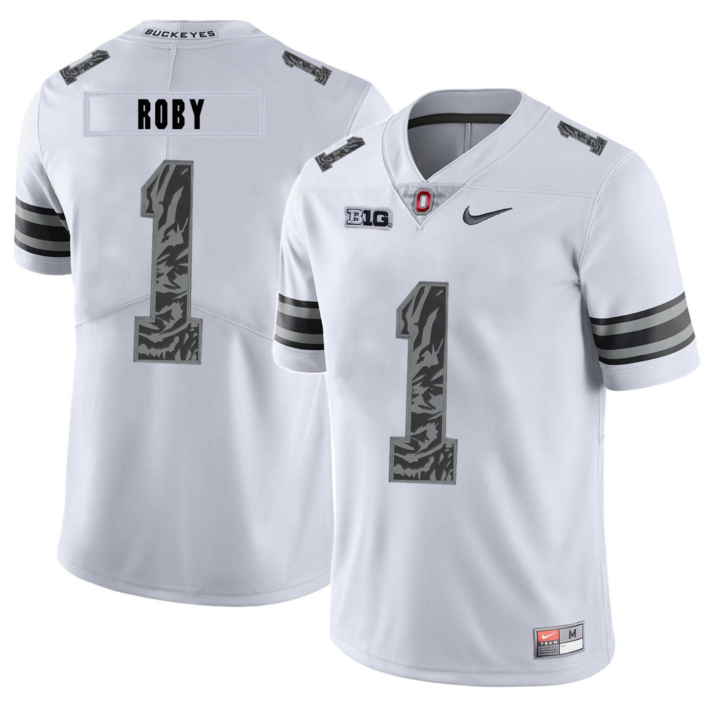 Bradley Roby 1 Pattern White College Football Jersey football jersey product view 1