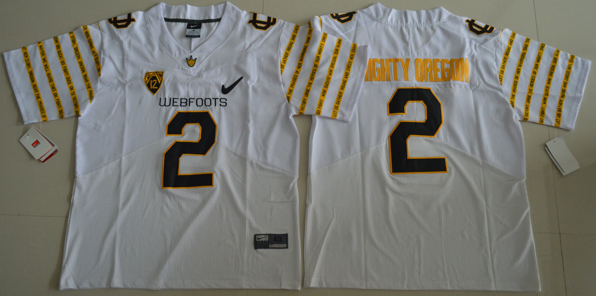 Bralon Addison 2 White 100 Retro Edition College Football Jersey football jersey product view 1