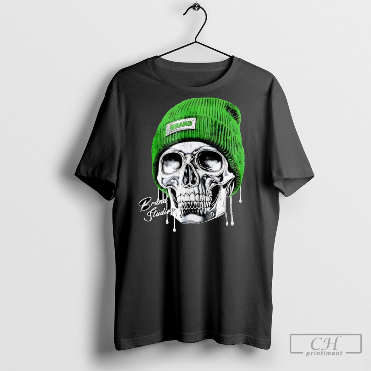 Brand Studios Skull Wearing Beanie Streetwear Shirt Tee Unisex T-shirt, Sweatshirt, Hoodie, Long Sleeve Tee - T-Shirt, Sweatshirt, Hoodie