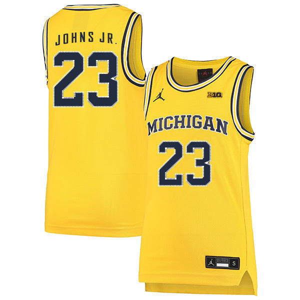 Brandon Johns Jr.23 Yellow College Football Jersey football jersey product view 1